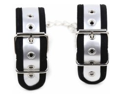 Серебристые BDSM поножи-foto5