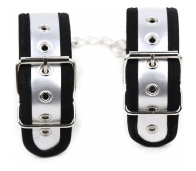 Серебристые BDSM поножи Серебристые BDSM поножи