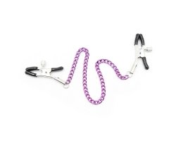Зажимы с цепочкой фиолетового цвета-foto2