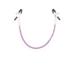 Зажимы с цепочкой фиолетового цвета