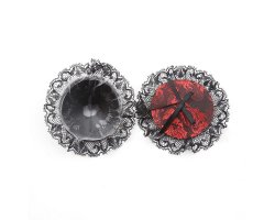 Круглые красные кружевные пэстисы-foto2