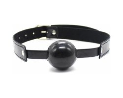 Силиконовый кляп-шар черный, Ø 4 см