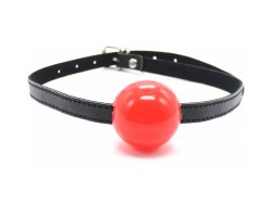 Красный кляп-шар из силикона, Ø 4,5 см