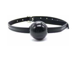 Черный кляп-шар из силикона, Ø 4,5 см