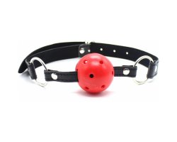 Красный БДСМ кляп-шар, Ø 4,5 см