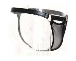 Мужские стринги с прозрачной вставкой-foto2