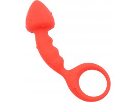 Красная анальная пробка-фаллос Anal plug, Ø 1 - 3 см