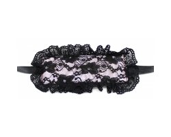 Маска с черным кружевом розовая-foto3