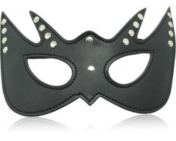 Фигурная черная БДСМ маска