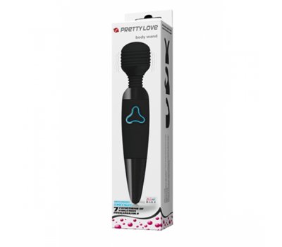 Вибромассажер Pretty Love Body Wand с 7 функциями вибрации черный Вибромассажер Pretty Love Body Wand с 7 функциями вибрации черный