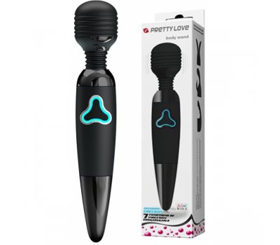 Вибромассажер Pretty Love Body Wand с 7 функциями вибрации черный Вибромассажер Pretty Love Body Wand с 7 функциями вибрации черный