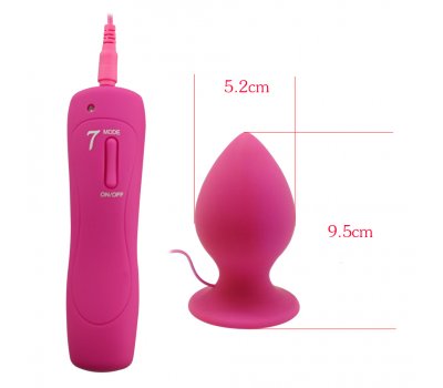 Анальная вибропробка «Large Anal Plug», розовая, 9,5 см, Ø 5,2 см Анальная вибропробка «Large Anal Plug», розовая, 9,5 см, Ø 5,2 см