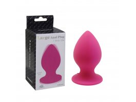 Анальная вибропробка «Large Anal Plug», розовая, 9,5 см, Ø 5,2 см-foto2