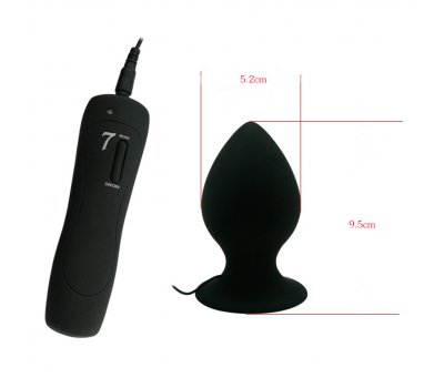 Анальная вибропробка «Large Anal Plug», черная, 9,5 см, Ø 5,2 см Анальная вибропробка «Large Anal Plug», черная, 9,5 см, Ø 5,2 см