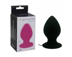Анальная вибропробка «Large Anal Plug», черная, 9,5 см, Ø 5,2 см-foto2