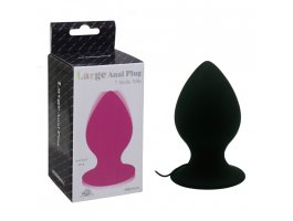 Анальная вибропробка «Large Anal Plug», черная, 9,5 см, Ø 5,2 см-foto2