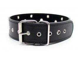 Стильный черный BDSM ошейник