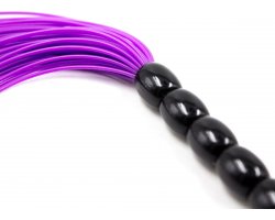 Фиолетовая плеть с рельефной твердой рукоятью-foto2