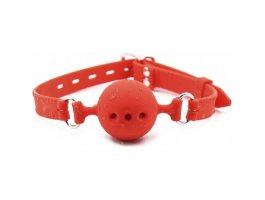 Красный дышащий кляп из силикона S Ø 3,5 см