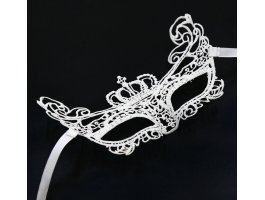 Роскошная белая маска на глаза-foto3