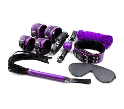 Черно-фиолетовый набор из семи предметов