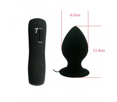 Анальная вибропробка «XL Anal Plug», черная, 11,4 см, Ø 6,2 см Анальная вибропробка «XL Anal Plug», черная, 11,4 см, Ø 6,2 см