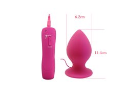 Анальная вибропробка «XL Anal Plug», розовая, 11,4 см, Ø 6,2 см-foto3
