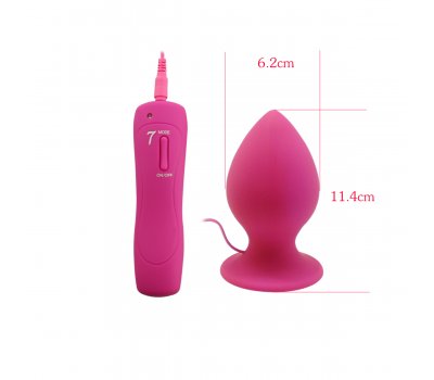 Анальная вибропробка «XL Anal Plug», розовая, 11,4 см, Ø 6,2 см Анальная вибропробка «XL Anal Plug», розовая, 11,4 см, Ø 6,2 см