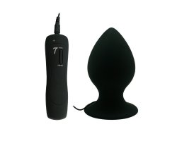 Анальная вибропробка «Mega Anal Plug», черная, 13 см, Ø 7,2 см-foto4
