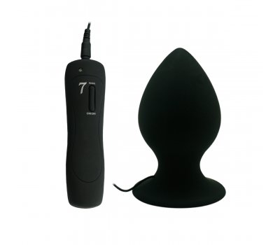 Анальная вибропробка «Mega Anal Plug», черная, 13 см, Ø 7,2 см Анальная вибропробка «Mega Anal Plug», черная, 13 см, Ø 7,2 см