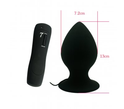 Анальная вибропробка «Mega Anal Plug», черная, 13 см, Ø 7,2 см Анальная вибропробка «Mega Anal Plug», черная, 13 см, Ø 7,2 см