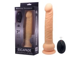 Перезаряжаемый вибро-ротатор «Escapade» c функцией Up&Down, телесный, 24 см, Ø 3,9 см-foto3