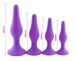 Фиолетовая анальная пробка Large, Ø 1 - 3,2 см-foto2