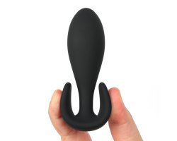 Черная анальная пробка, 9,7 см, Ø 2,6 см-foto2