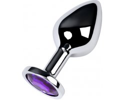 Металлическая серебристая пробка с фиолетовым стразом S, Ø 2,5 см Металлическая серебристая пробка с фиолетовым стразом S, Ø 2,5 см