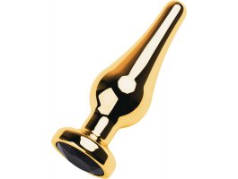 Золотая пробка с черным стразом M, Ø 3,5 см, 11,2 см