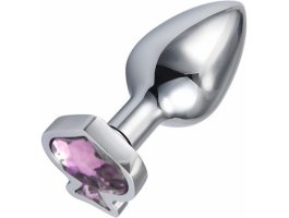 Серебристая пробка с розовым стразом «Пика» M, Ø 3,4 см Серебристая пробка с розовым стразом «Пика» M, Ø 3,4 см