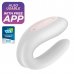 Вибратор для пар Satisfyer Double Joy с управлением через приложение, белый