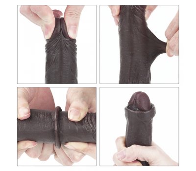 Реалистичный фаллос на присоске Sliding Skin Cock, черный, 17,5 см, Ø 3,7 см Реалистичный фаллос на присоске Sliding Skin Cock, черный, 17,5 см, Ø 3,7 см