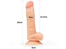 Реалистичный фаллоимитатор на присоске Ultra Soft Dude 20 см, Ø 4 см-foto11