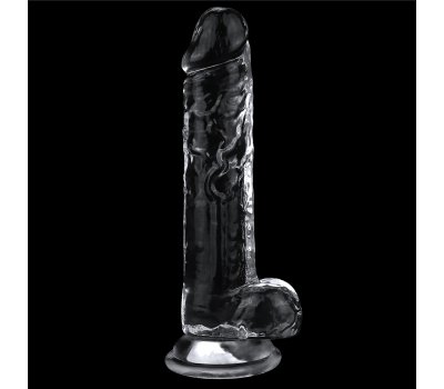 Прозрачный фаллоимитатор на присоске с мошонкой Clear Dildo, 19 см, Ø 3,5 см Прозрачный фаллоимитатор на присоске с мошонкой Clear Dildo, 19 см, Ø 3,5 см