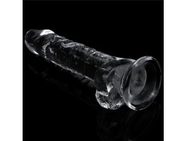Прозрачный фаллоимитатор на присоске с мошонкой Clear Dildo, 19 см, Ø 3,5 см-foto7