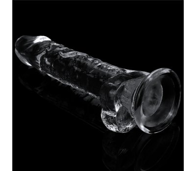 Прозрачный фаллоимитатор на присоске с мошонкой Clear Dildo, 19 см, Ø 3,5 см Прозрачный фаллоимитатор на присоске с мошонкой Clear Dildo, 19 см, Ø 3,5 см