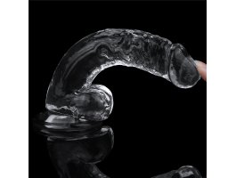 Прозрачный фаллоимитатор на присоске с мошонкой Clear Dildo, 19 см, Ø 3,5 см-foto9