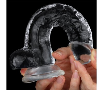 Прозрачный фаллоимитатор на присоске с мошонкой Clear Dildo, 19 см, Ø 3,5 см Прозрачный фаллоимитатор на присоске с мошонкой Clear Dildo, 19 см, Ø 3,5 см