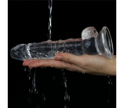 Прозрачный фаллоимитатор на присоске с мошонкой Clear Dildo, 19 см, Ø 3,5 см Прозрачный фаллоимитатор на присоске с мошонкой Clear Dildo, 19 см, Ø 3,5 см