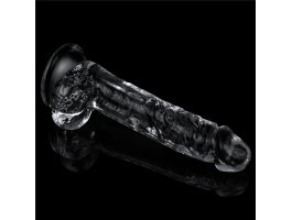 Прозрачный фаллоимитатор на присоске с мошонкой Clear Dildo, 19 см, Ø 3,5 см-foto8