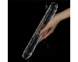 Двойной прозрачный фаллоимитатор Clear Double Dildo, 30 см, Ø 3,5 см-foto7