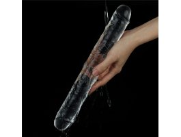 Двойной прозрачный фаллоимитатор Clear Double Dildo, 30 см, Ø 3,5 см-foto3
