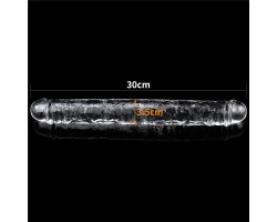 Двойной прозрачный фаллоимитатор Clear Double Dildo, 30 см, Ø 3,5 см-foto4